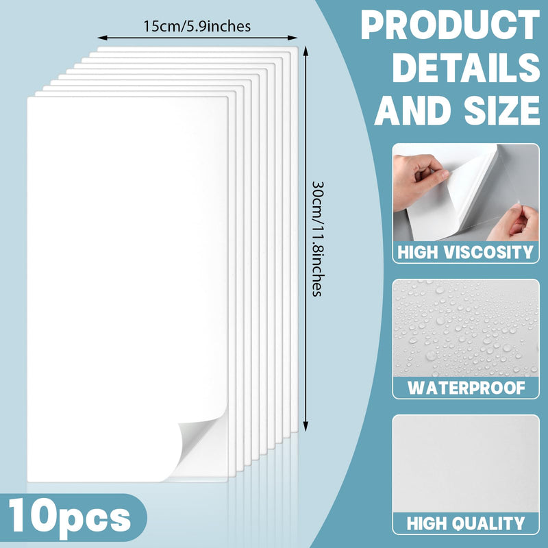 10 Pcs Bathtub Hole Patch Siding Wall Repair Kit Waterproof Patch Holes Blemishes Tools Self Adhesive White Tape for Cracked Pool Liner Roof Skylight and Vinyl Skirting(White) - NewNest Australia