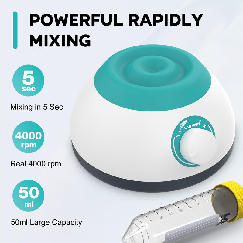 LAB FISH VM200S Vortex Paint Mixer, Variable Speed | Variable-speed press-start vortex shaker for miniature paint bottles, nail polish, lash glue, pigment & model paint mixing 200S