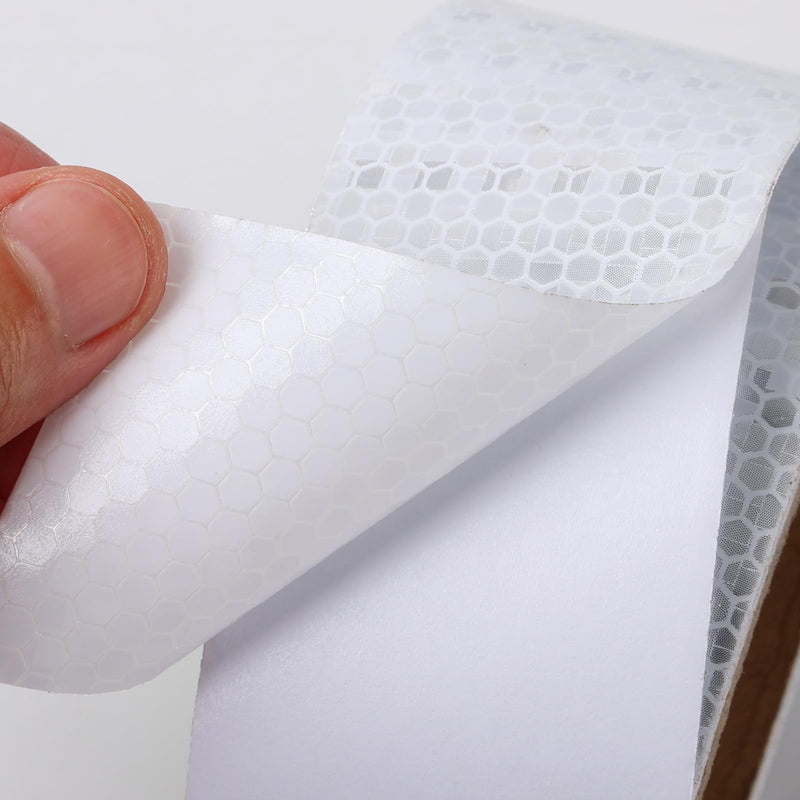 Reflective Tape White 2IN X 30FT Outdoor White High Visibility Conspicuity Safety Tape, Reflector Tape Caution Reflector for Trailers, Bikes, Cars 1