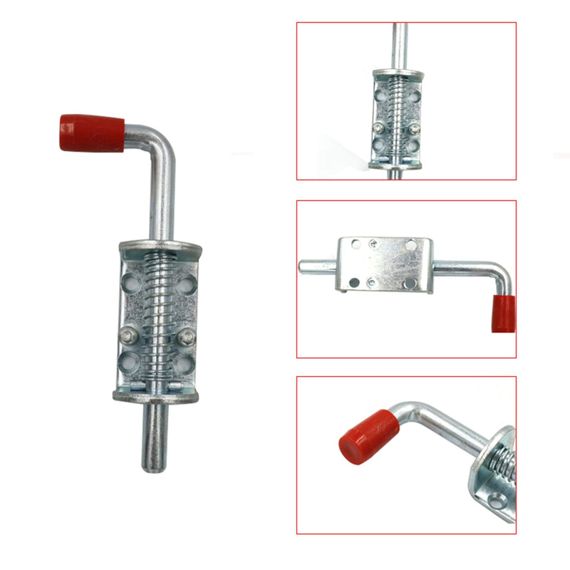 YaeMarine 10 Packs Metal Lock Barrel Bolt Spring Loaded Latch 6.6 Inch w/Grip Heavy Duty for Gate Shed Door Tailgate Trailer Garage (10)