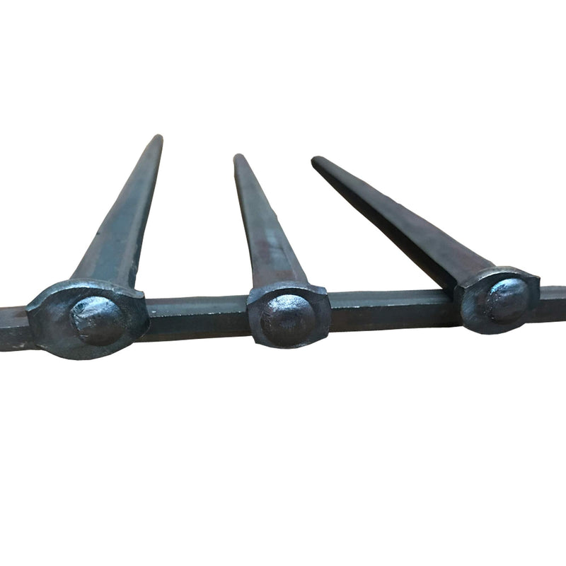 6"- Steel Square Common Rose Head STANDARD-60d Nails (10 Nails)