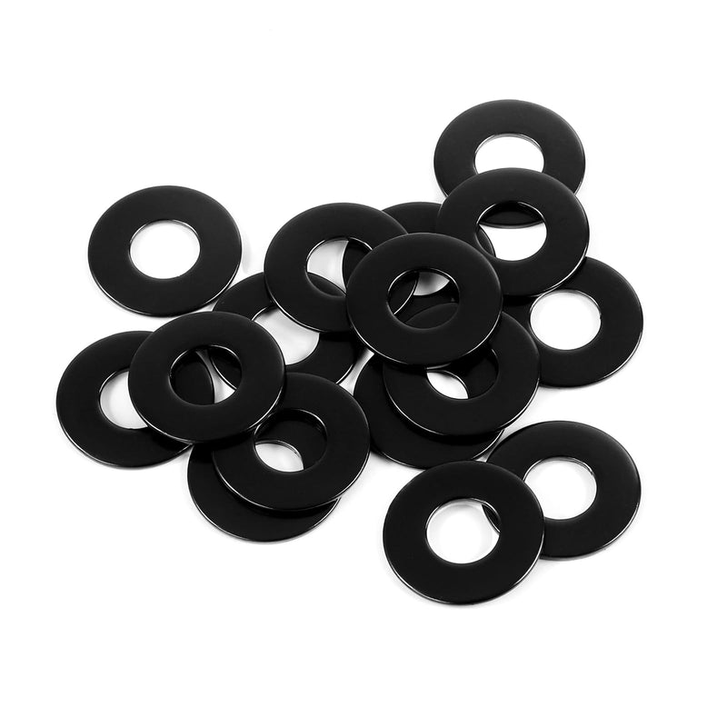 1/4" ID x 3/4" OD Stainless Flat Washers, 0.327" ID x 0.75" OD x 0.06" Thick, Stainless Steel 18-8 (304), Black Finish Metal Washer, 100 PCS 1/4" ID x 3/4" OD