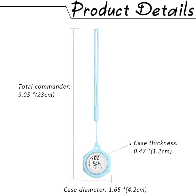 Keychain Watch Digital Waterproof Carabiner Watch Silicone Watch Pendant Watch Multifunctional Pocket Watch Calendar Stopwatch Day of the Week Alarm Cute Pocket Watch Nurse Clock Outdoor Fashion Accessory Children's Day Nursing Day Gift - NewNest Australia