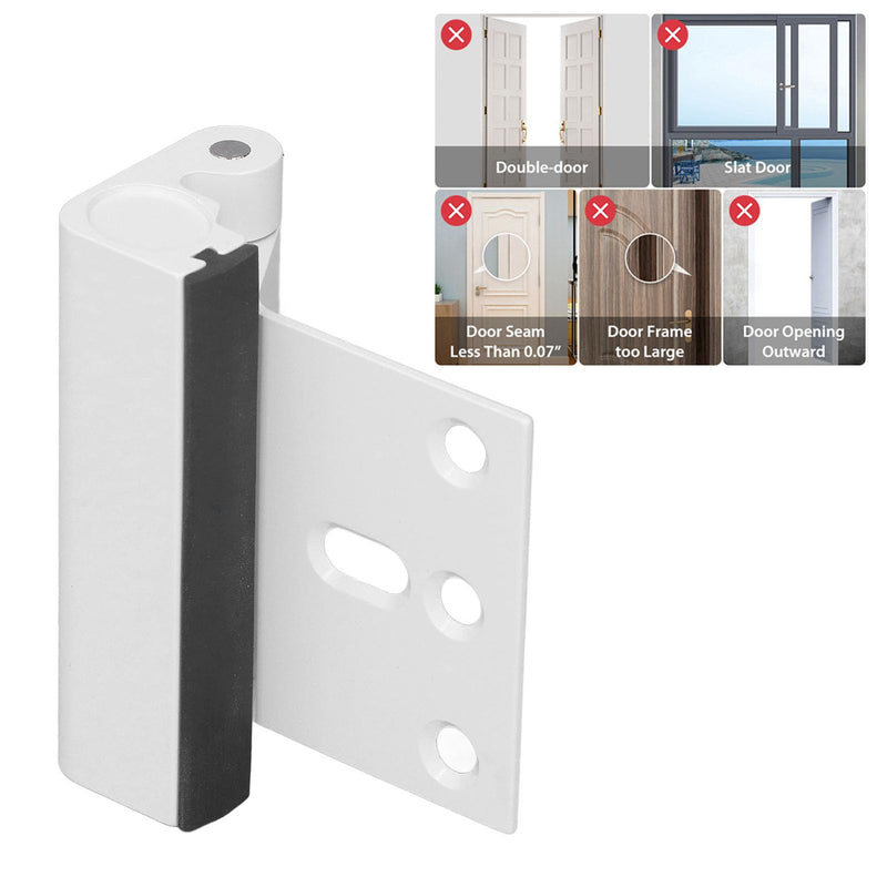 2pcs Home Security Door Lock, Withstand 800 lbs Aluminium Alloy Door Reinforcement Lock, Hotel Door Buckle for Apartment Dormitory