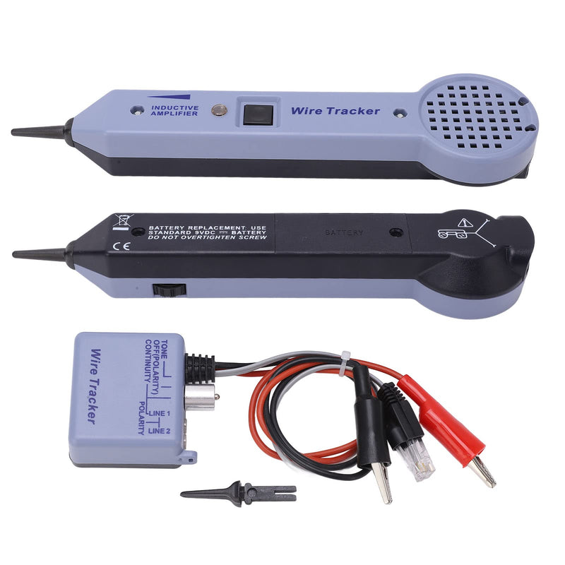Tone and Probe Kit Network Cable Tracing Tester Kit, Audio Adjustable Wire Tracer and Circuit Tester Professional Tone Tracing Kit Induction Amplifier Cable Toner Detector