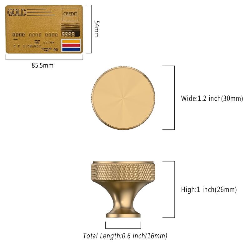 Champagne Bronze Knurled Cabinet Knobs Round Drawer Pulls 30 Pack Champagne Bronze
