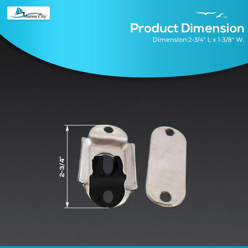 MARINE CITY 304 Stainless Steel Mounting Sockets/Brackets for Removable Folding Transom Ladders