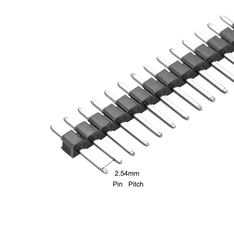 uxcell 10 Pair Male and Female Pin Header,40 Pin 2.54mm Straight Single Row Breakable Header Connector PCB Pin Strip
