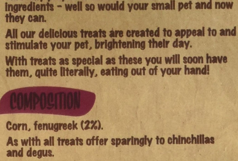Rosewood Pet 1 Pouch Fenugreek Crunchies Food For Small Animals, 200G - PawsPlanet Australia
