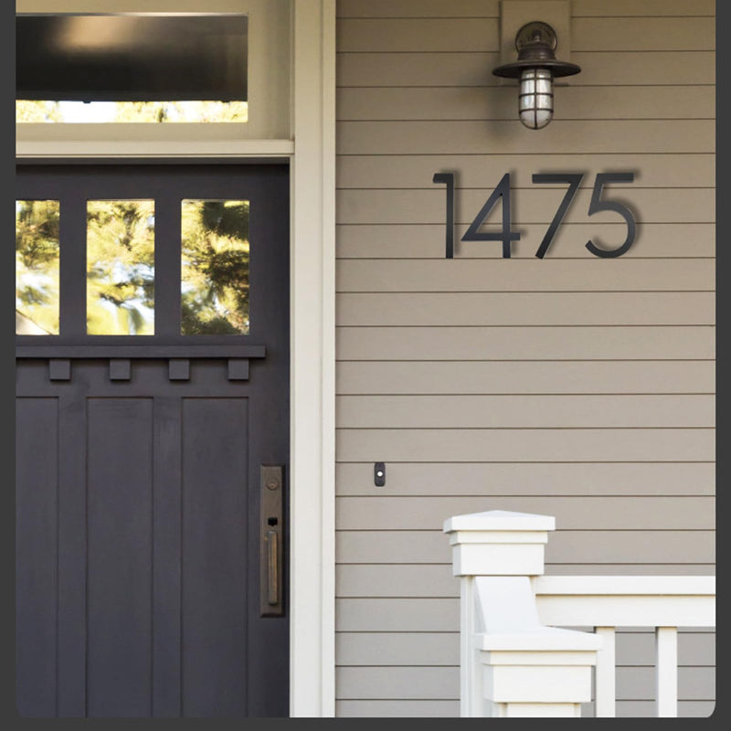 roslyong Floating House Number 6 Inch, Modern Outdoor Address Sign, Acrylic Solid Address Numbers with Nail Kit, Black Letter B