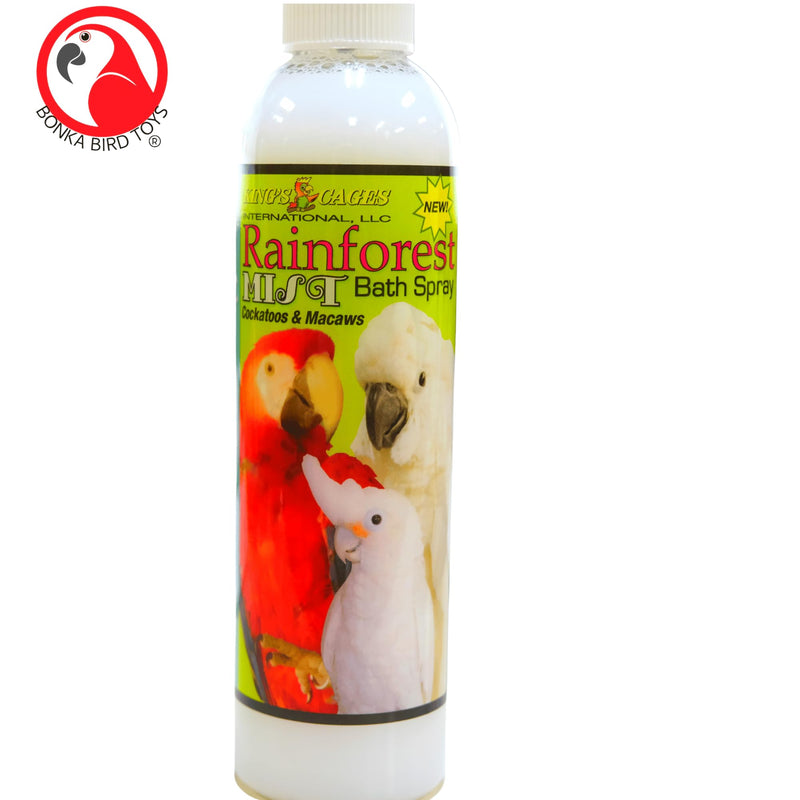 King's Cages Rainforest Mist Bath Spray for Cockatoos & Macaw 8oz. - PawsPlanet Australia