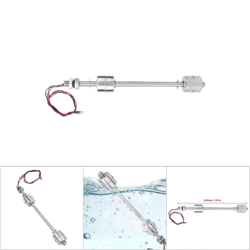 Stainless Steel Switch Water Level Sensor Double Ball Water Level Controller Sensor Switch for Pool(200mm / 7.87in) 200mm / 7.87in