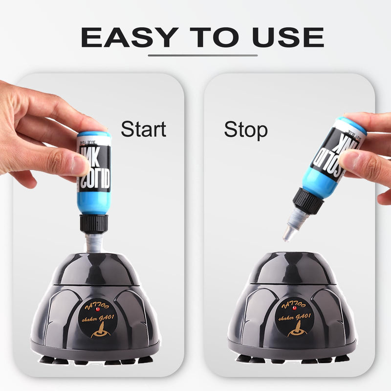 Yugui Mini Vortex Paint Mixer 4000rpm with Touch Function, High-Speed Lab Mixer Machine for Paint Shaking, Nail Polish, Tattoo Ink, Eyelash Glues, Test & Centrifuge Tubes Compact & Efficient, Black