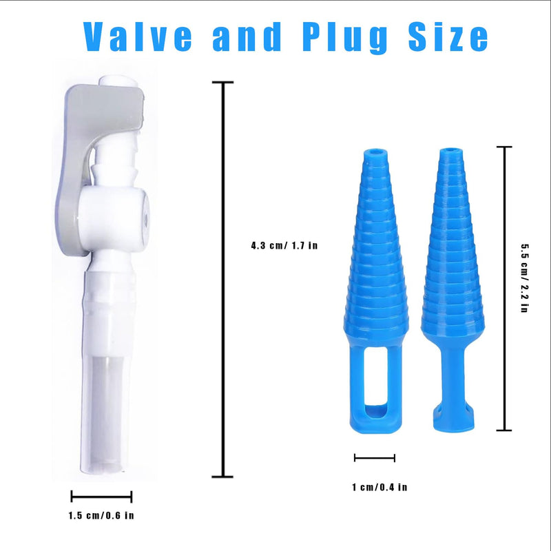 Urine Drainage Catheter Valves (5 Pack) and Two Catheter Plugs- Easy to Use Lever Tap and Tubing for Optimal Urine Drainage Comfort -