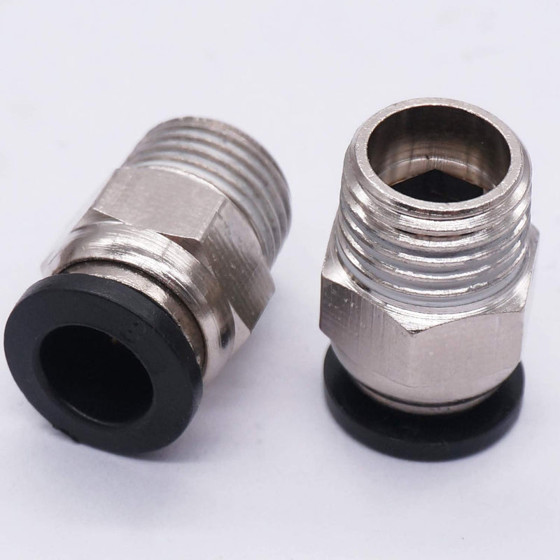 Twidec/Pneumatic Foot Pedal Valve Kit 1/4” NPT 3 Way 2 Position Threaded Rubber Nonslip Pressure Control Foot Switch With Silencer And 2Pcs 6mm Pneumatic Fittings FV-320-PC6-X