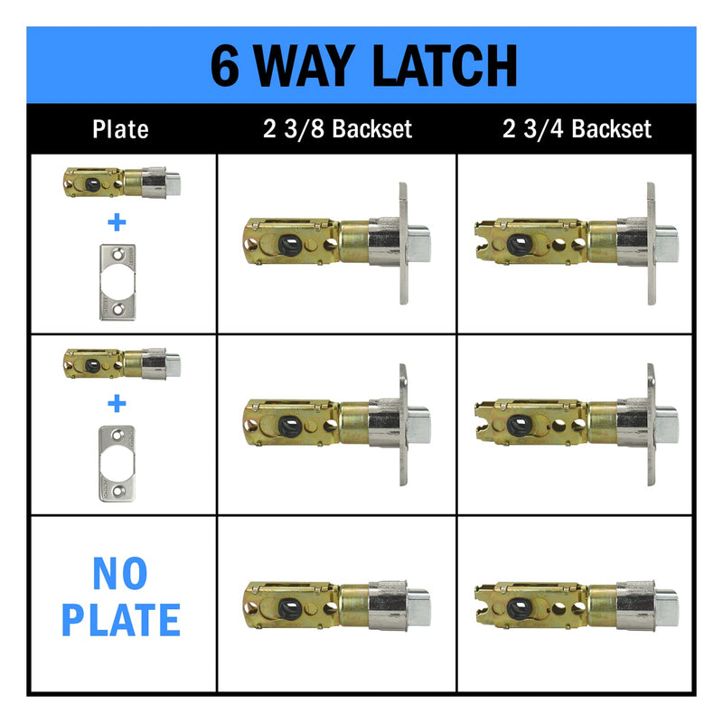 Nuk3y Thor Series Lever Door Handle Slim Round Modern Contemporary Lever Set (Entry & Deadbolt Combo [Keyed Alike], Satin Nickel) Entry & Deadbolt Combo [Keyed Alike]