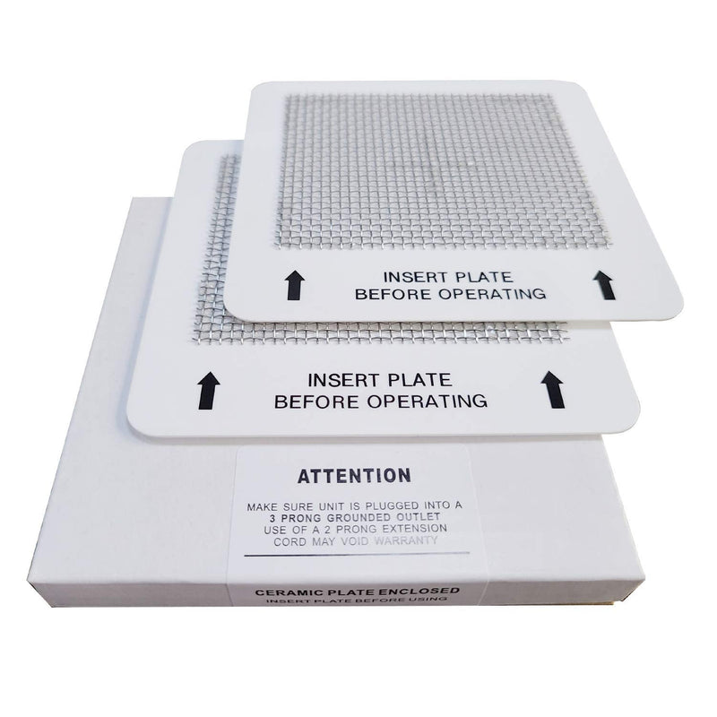 Universal Ceramic Ozone Plates for Generic Ozone Generators Washable Purification Air Purifier, 4.5" x 4.5" Inches Replacement Ozone Plates (2Pack) 2Pack Small