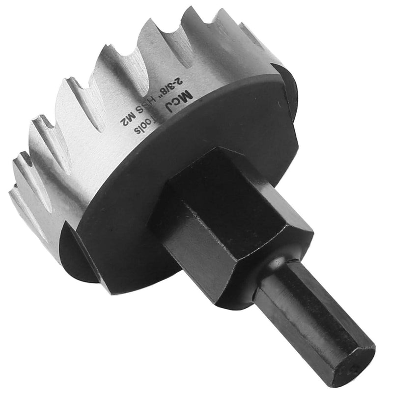 McJ Tools 2-3/8 Inch HSS M2 Drill Bit Hole Saw for Metal, Steel, Iron, Alloy, Ideal for Electricians, Plumbers, DIYs, Metal Professionals