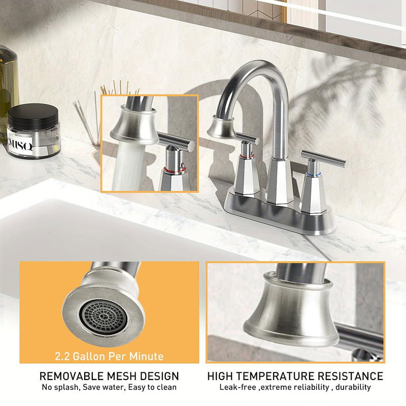 Faucet Aerator Compatible with Moen 116618BN, Faucet Parts High Flow Sink Aerator Replacement for Shower Bathroom Kitchen 2.2 Gallon Per Minute,Brushed Nickel Finish Brushed Nickel