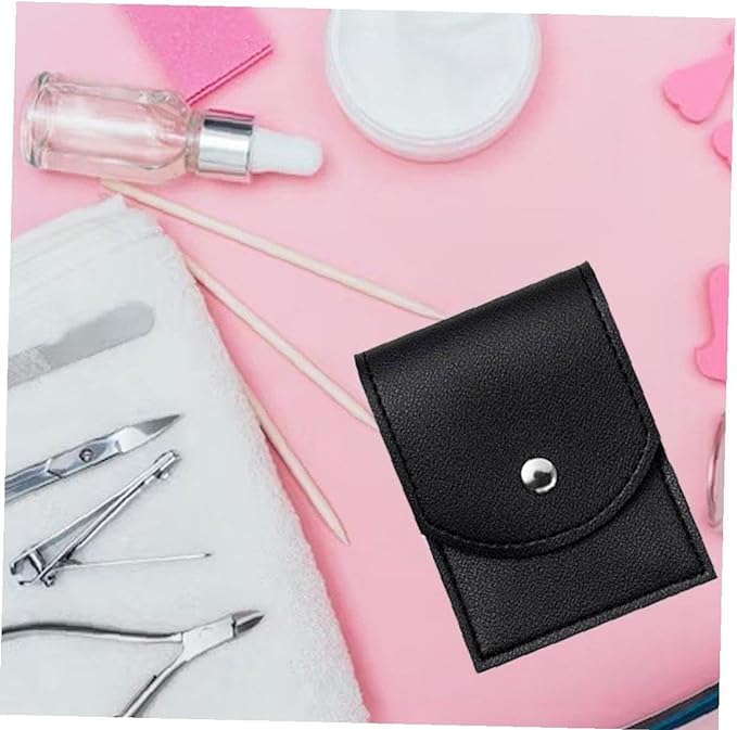 Grooming Set, Nail Clippers, Ear Picks, Tweezers, Stainless Steel, PU Leather Bag, Sharpness, Durability, Nail Care, Foot Care, Portable, Unisex, Travel, Business Trip, 7 Piece Set (Black) - NewNest Australia