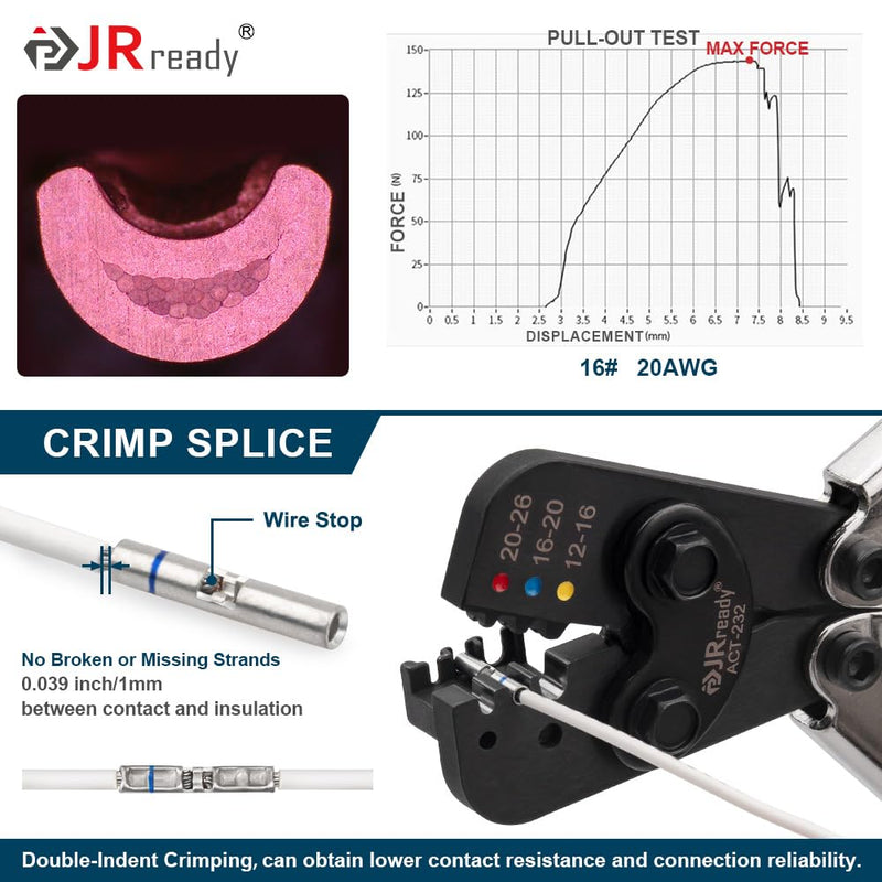 JRready ST6387 M81824/1 MiniSeal Crimp Splices 100PCS Thick Wall Butt Splice Connectors Bare Copper Seamless Kit 26-12 AWG 26-12AWG COPPER SPLICE