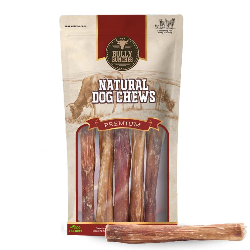Bully Bunches 6 Inch Collagen Wrapped in Beef Bully Stick | Consistently Sized, All-Natural, Long Lasting Dog Chew | Dental Stick for Avid Chewers (6 Inch, 5 Pack) 6 Inch - 5 Pack
