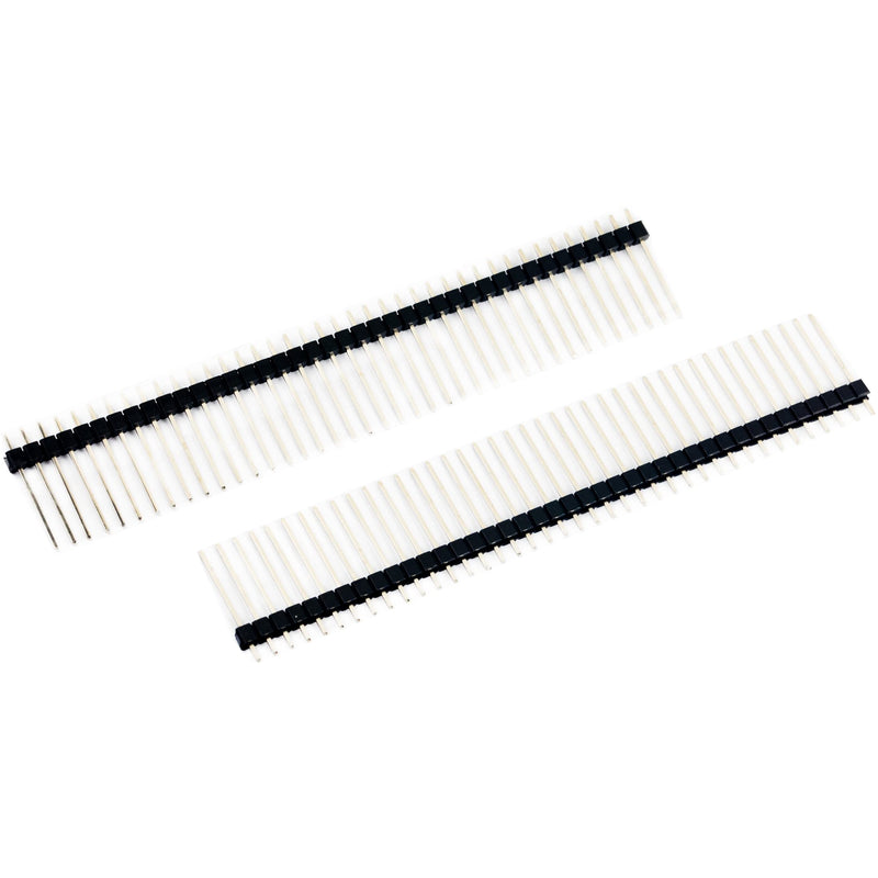 whiteeeen 10pcs Break-Away 0.1" 1 x 40 Male Pin Header 2.54mm Single Row Straight Pin Header PCB Pin Strip Connector (Pin Long 19mm)
