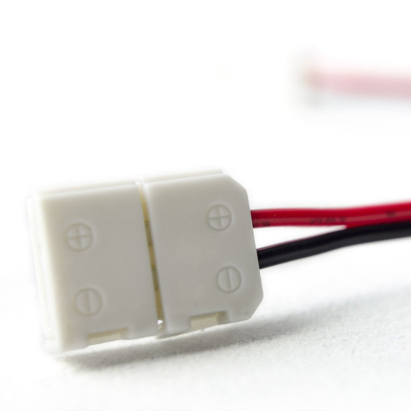 HitLights LED Light Strip Connector, 8mm Single Color 3528-6 Inch Any Angle Strip to Strip, 4 Pack 2Pin 8mm (4Pack)