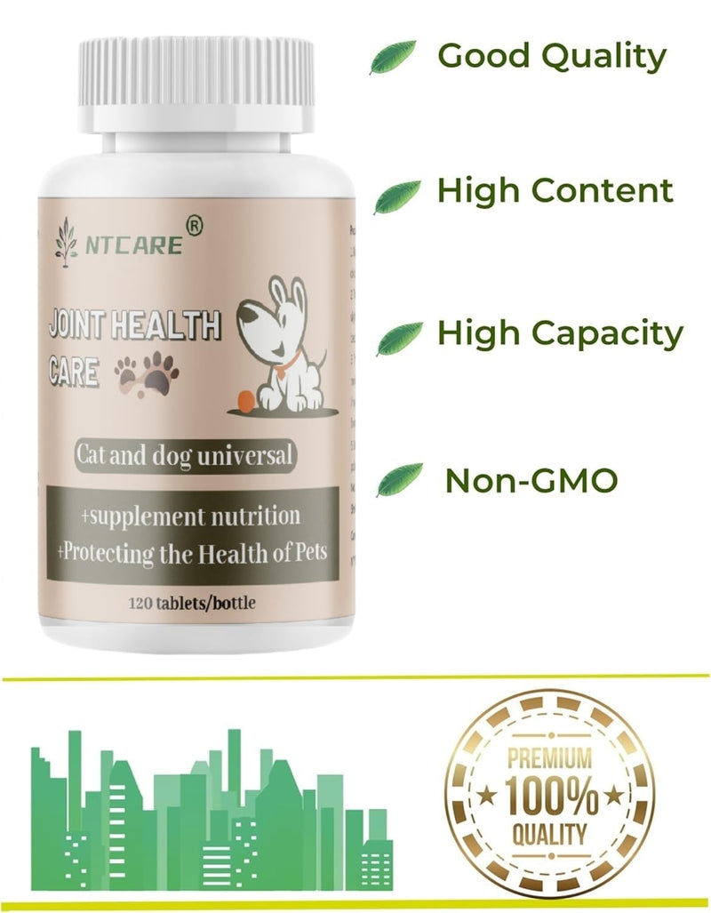Hip and Joint Supplement for Dogs- with Glucosamine, Chondroitin, and MSM,120 Chewable Tablets, Chicken Flavor, Dog Joint Supplement，Joint Support Supplement for Dogs