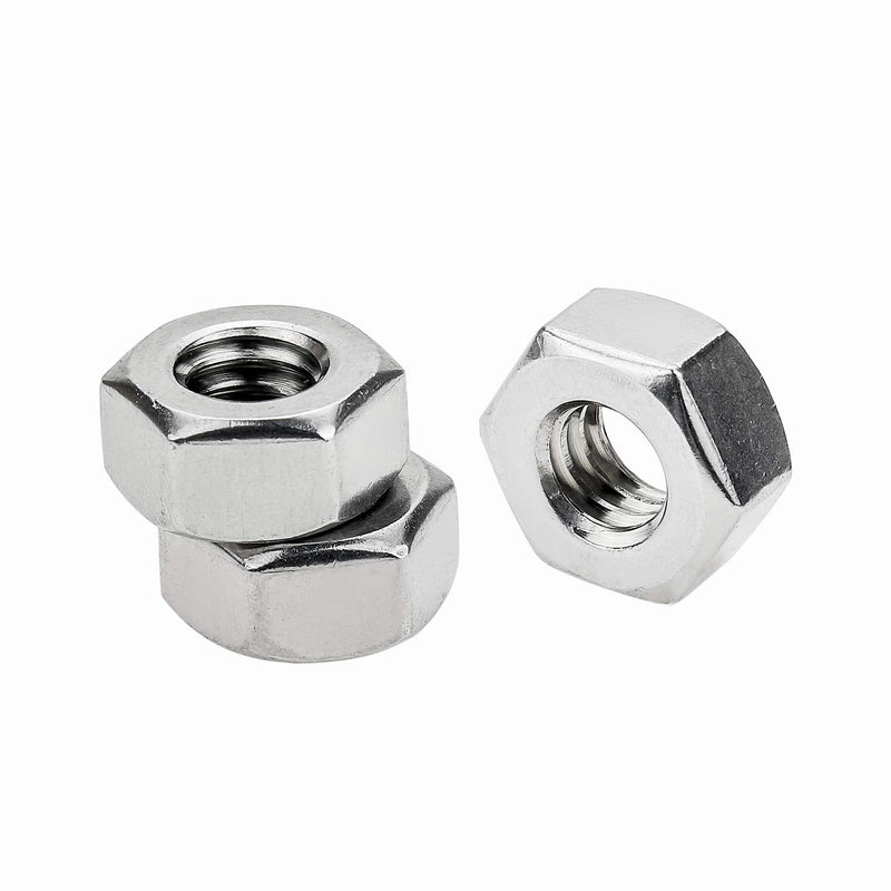 100 Pieces 1/4"-20 Stainless Hex Nut, Stainless Steel (304) 18-8 Nuts