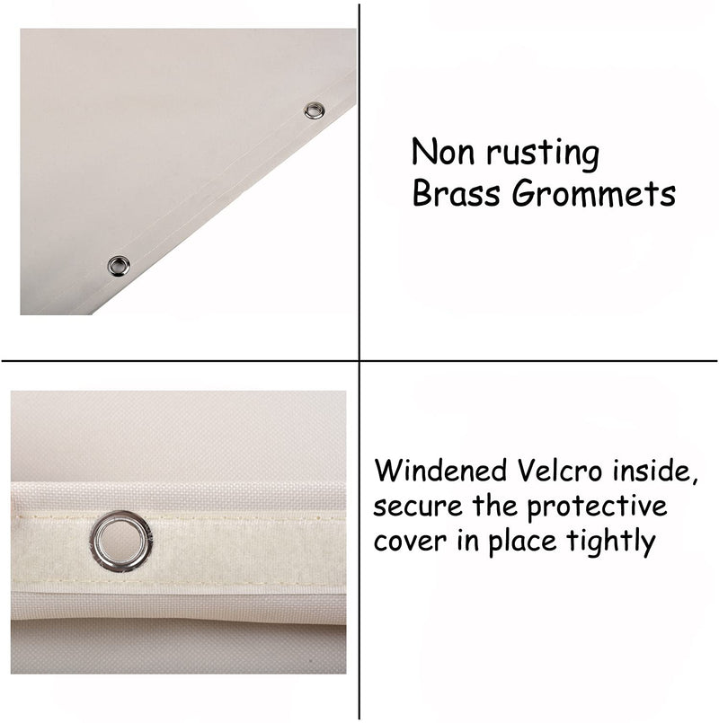 Outdoor Backflow Preventer Insulation Cover -Insulated Pouch for Winter Pipe Freeze Protection, Backflow System, Water Sprinkler Valve Box, Meter or Controller (30 " W x 26 " H,White) 30"W x 26"H,White