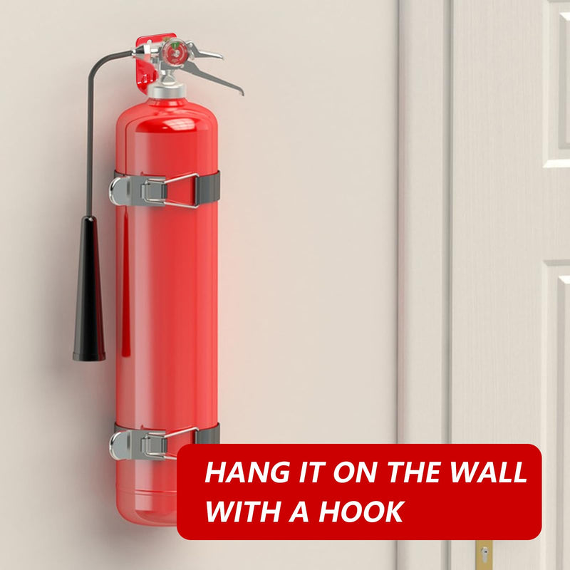 Fire Extinguisher Mounts & Brackets,4 Pack Fire Extinguisher Brackets and Holders, Fire Extinguisher Wall Hook Holder Hanger for 5-10 Lb Extinguishers with Screws 4 Pack
