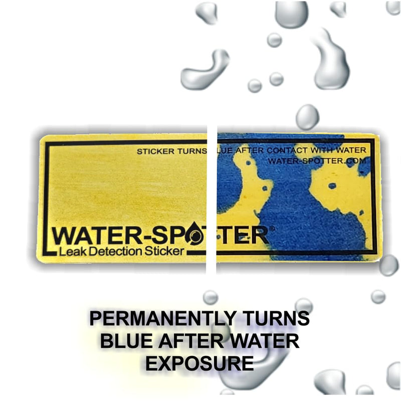 Water-Spotter Leak Detection Sticker, Easily Locate Intermittent and Hard-to-Find Leaks, Turns Blue with Water Contact, WS001