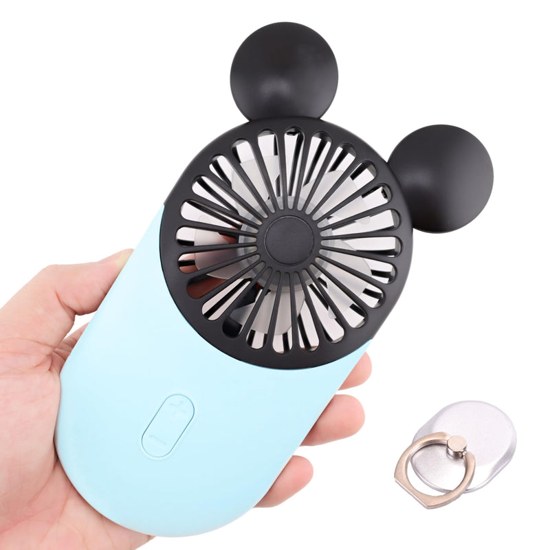 Cute Handheld Mini USB Fan, Rechargeable Portable Fan, 3 Adjustable Speeds and Wearable Accessories, Pocket Size for Indoor Or Outdoor Activities, 3 Pack (Red+Yellow+Blue) Red+Yellow+Blue