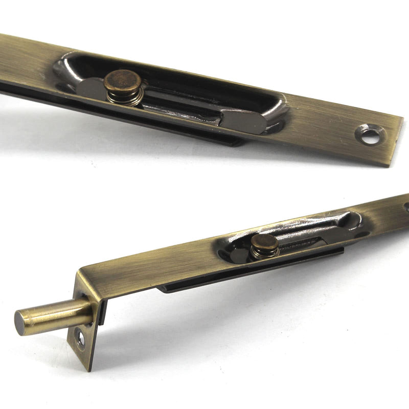 12 Inch Stainless Steel Concealed Door Lock Flush Slide Latch Bolt with Screws Bronze (4 Pieces) 12 Inch