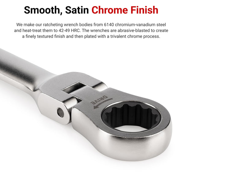 TEKTON 24 mm Flex Head 12-Point Ratcheting Combination Wrench | WRC26424