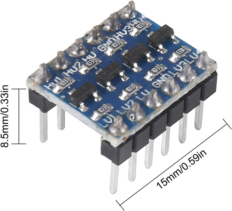 12pcs 4 Channels IIC I2C Logic Level Converter PRE-SOLDERED Bi-Directional Module 3.3V to 5V 4 Channels Shifter for Raspberry Pi and Other Microcontrollers
