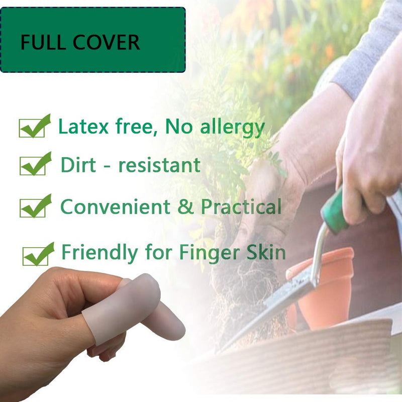 Gel Finger Protectors Finger Caps Silicone Fingertips Protection - Finger Cots Great for Trigger Finger, Finger Arthritis, Finger Cracking and Other Finger Pain Relief (Medium) Medium (Pack of 10)
