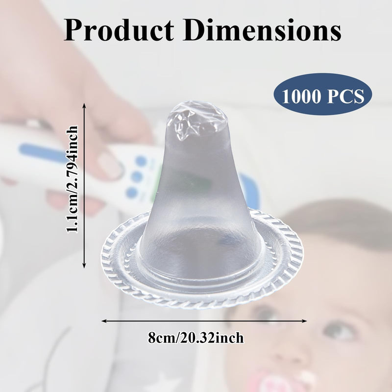 1000Pcs Ear Thermometer Probe Covers,Lens Filters,Thermometer Covers Disposable, Hygienic Probe Covers for Digital Thermometer, Compatible with Braun Models Digital Disposable Covers 1000