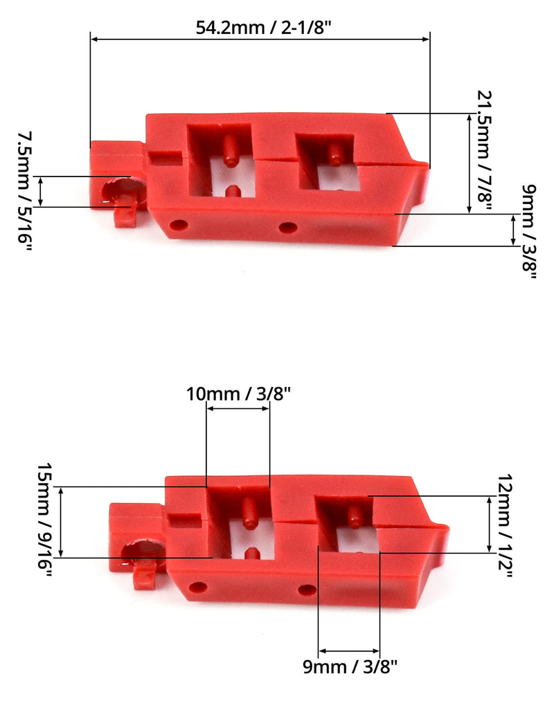 QWORK Circuit Breaker Lockout, 4 Pcs PA Nylon Energy Isolation Breaker Lock Out Device, Universal Single and Multi-Pole Breaker Lockouts for Loto Station Lock Out Tag Out