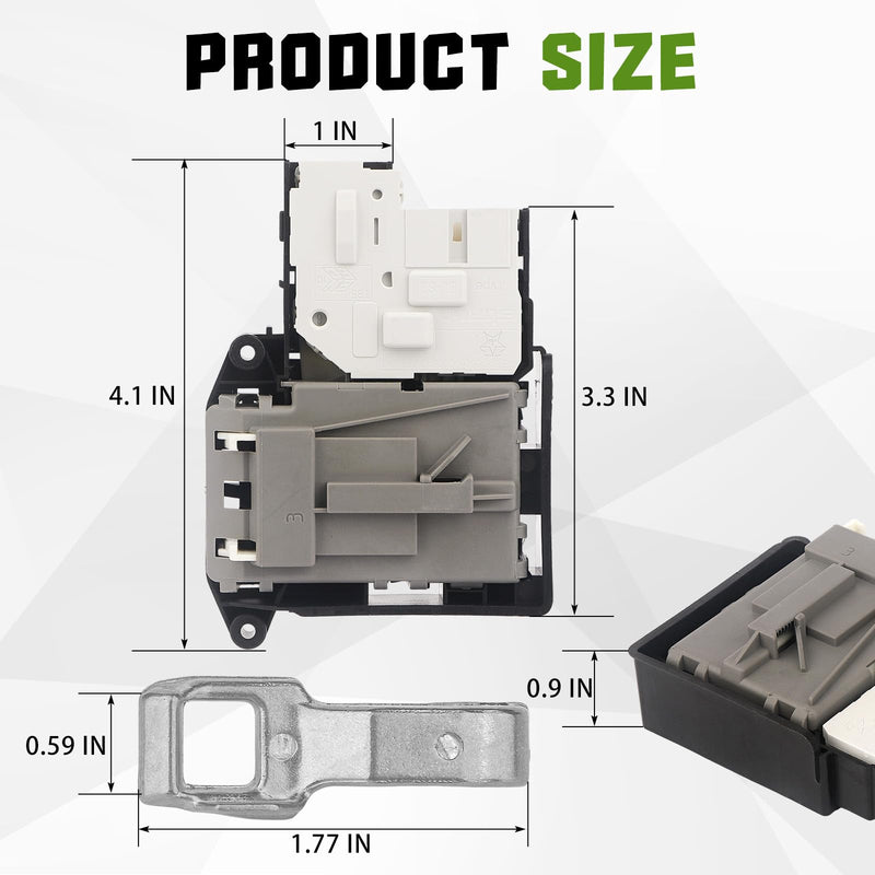 EBF61315802 Washer Door Lock Switch and Strike Assembly, Compatible with Front-Load Washing Machines. Replaces EBF61315802, MFG63099101, EBF62534401, and Other Common Models