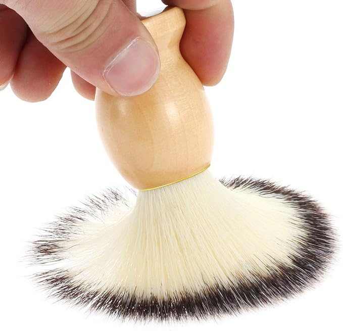 Nylon Shaving Brush, DaKuan 2 Pack Wooden Handle Shaving Brush, Luxury Professional Hair Salon Tools for Men - NewNest Australia