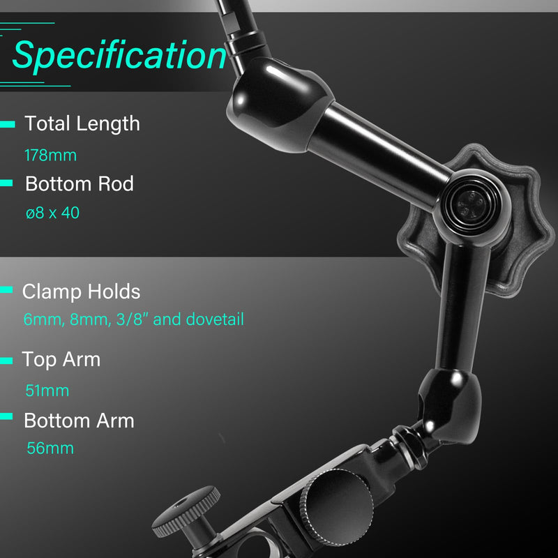 NF1022 Holder Centering Indicator Holders for Centering of Workpieces 丨Spring Loaded Bearing丨 Stretchable Articulated Arms
