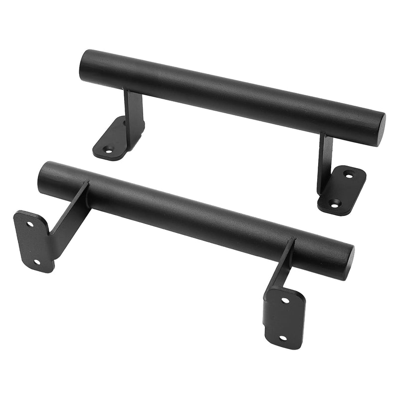 9'' Sliding Barn Door Handles Pack of 2, Black Power Coated Gate Pull Hanlde, Iron Grab Handles for Gates, Garage, Outdoor Fence, Interior Closet Handles 9 Inch Style A