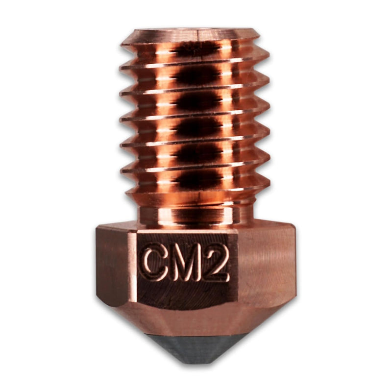 Microswiss CM2 RepRap V5-V6 1.75 Nozzle for Prusa i3 MK2 / MK2S / MK3 / Mini - Copper Core - M2 Hardened Steel Tip - Superior Thermal Performance - Exceptional Wear Resistance (.4mm) .4mm
