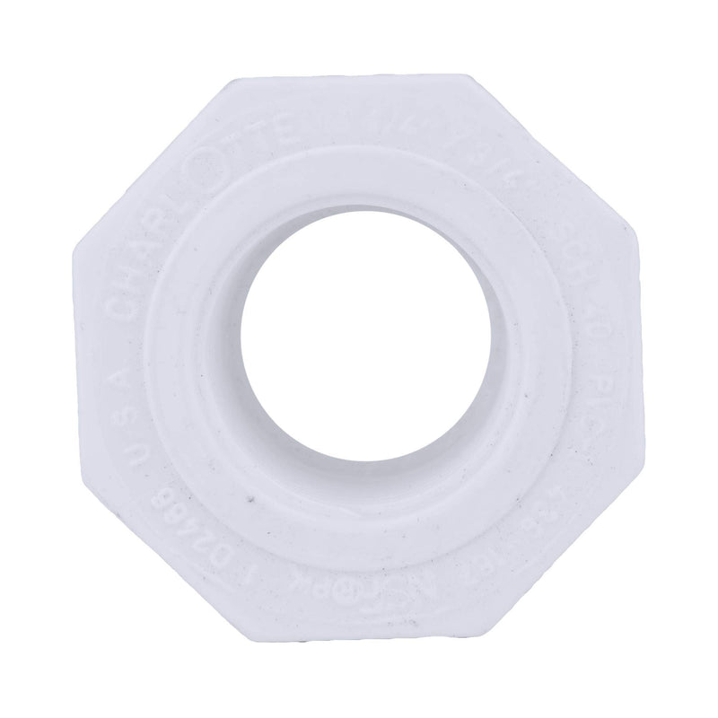 CHARLOTTE PIPE 1 1/4 x 3/4 SCH 40 RED BUSHING MPTXFPT PRESSURE (1 Unit Piece) 1 1/4 X 3/4 Inch ( EACH qty: 1 ) White