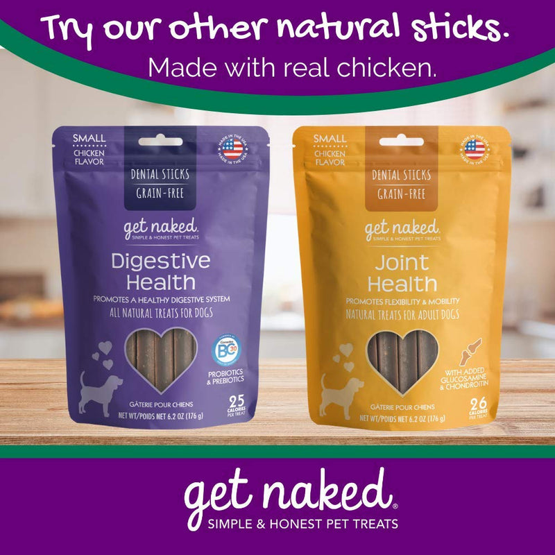 Get Naked Grain Free 1 Pouch 6.2 Oz Weight Management Dental Chew Sticks, Small 6.2 Ounce (Pack of 1) - PawsPlanet Australia