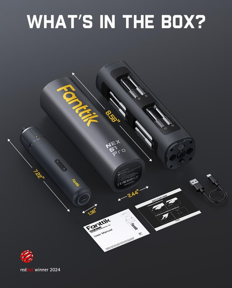 Fanttik S1 Pro Electric Screwdriver, Power Screwdriver