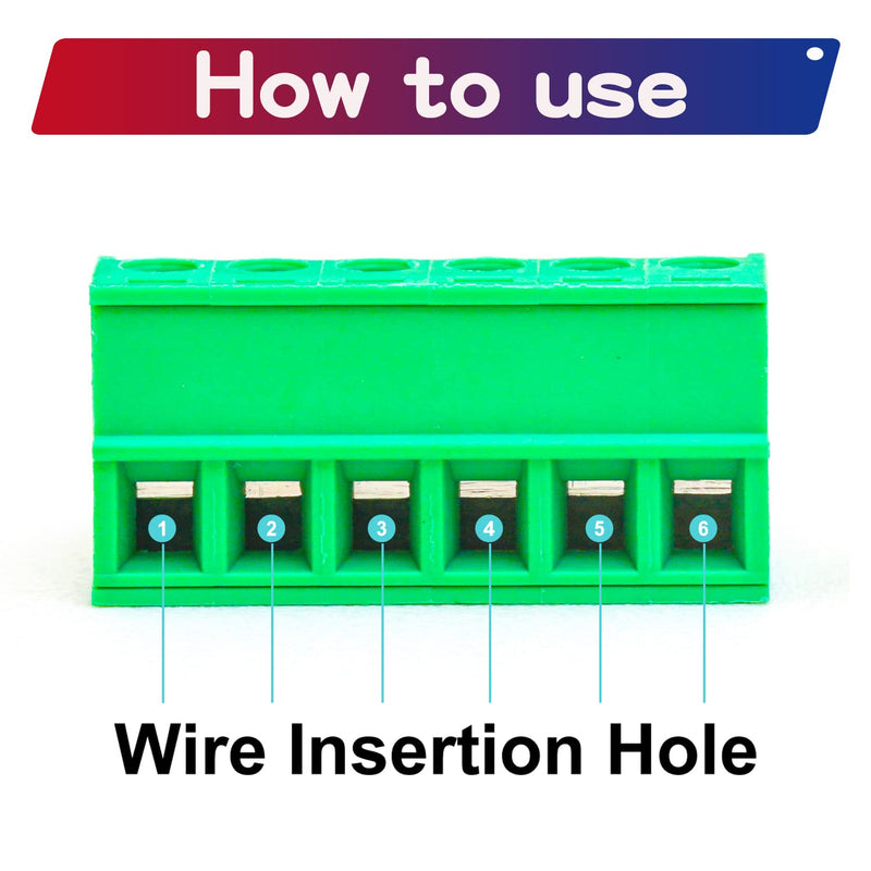 Tcenofoxy 3.81mm 2/3/4/5/6/7/8/9/10/11/12/13/14/15/16/18/20/24 Pin Phoenix Connector PCB Screw Terminal Block Connector (4Pcs 3.81M-8Pin) 3.81MM-8P-4Pcs