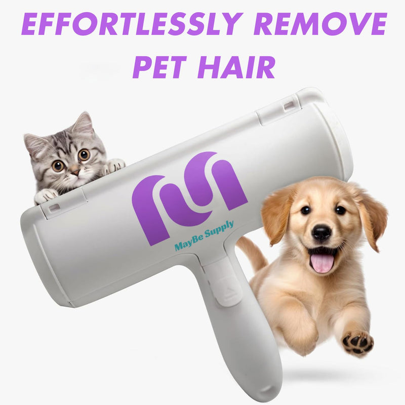 Pet Hair Remover and Reusable Lint Roller - Ultimate Cat and Dog Hair Remover for Furniture, Couch, Carpet, Clothes, and Bedding - Portable, Multi-Surface Fur Removal Tool
